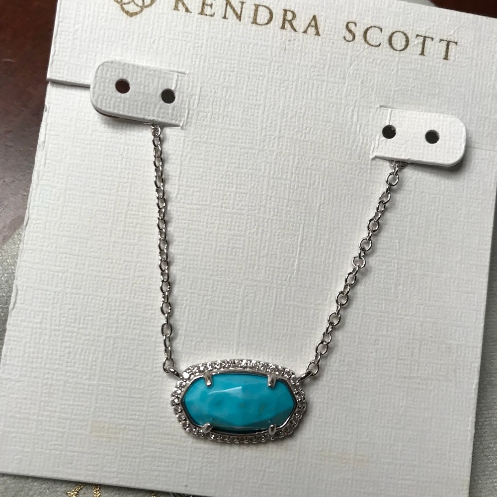 Kendra Scott Elisa Lux Necklace in Turquoise - Picture 7 of 8